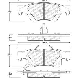 Centric 106.14980 - Posi Quiet Extended Wear Brake Pads with Shims & Hardware