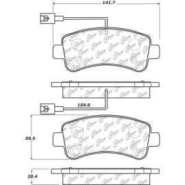 Centric 106.17461 - Posi Quiet Extended Wear Brake Pads with Shims & Hardware