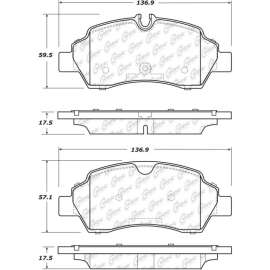 Centric 106.17750 - Posi Quiet Extended Wear Brake Pads with Shims & Hardware