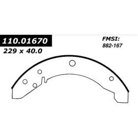 Centric 111.01670 - Premium Brake Shoes