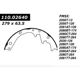 Centric 111.02640 - Premium Brake Shoes