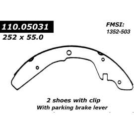 Centric 111.05031 - Premium Brake Shoes