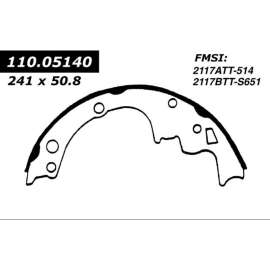 Centric 111.05140 - Premium Brake Shoes