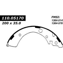 Centric 111.05170 - Premium Brake Shoes