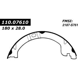 Centric 111.07610 - Premium Parking Brake Shoes