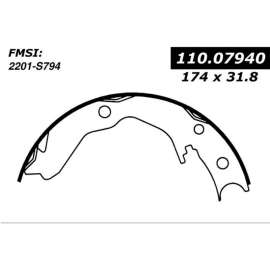 Centric 111.07940 - Premium Parking Brake Shoes