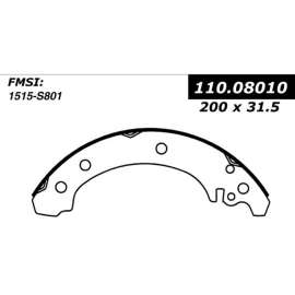 Centric 111.08010 - Premium Brake Shoes