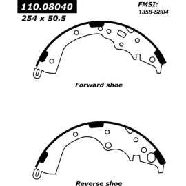 Centric 111.08040 - Premium Brake Shoes