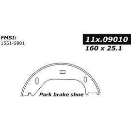 Centric 111.09010 - Premium Parking Brake Shoes