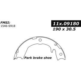 Centric 111.09180 - Premium Parking Brake Shoes
