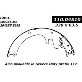 Centric 112.04510 - Heavy Duty Brake Shoes