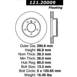 C-Tek Standard Brake Rotor, C-Tek 121.20009