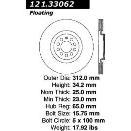 C-Tek Standard Brake Rotor, C-Tek 121.33062