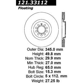 C-Tek Standard Brake Rotor, C-Tek 121.33112