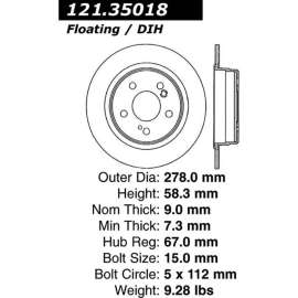 C-Tek Standard Brake Rotor, C-Tek 121.35018