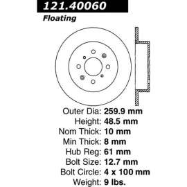 C-Tek Standard Brake Rotor, C-Tek 121.40060