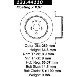 C-Tek Standard Brake Rotor, C-Tek 121.44110