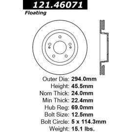 C-Tek Standard Brake Rotor, C-Tek 121.46071
