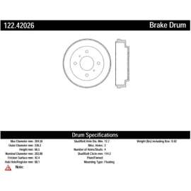 Centric 122.42026 - Premium Brake Drum