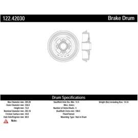 Centric 122.42030 - Premium Brake Drum