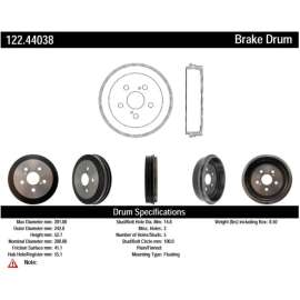 Centric 122.44038 - Premium Brake Drum