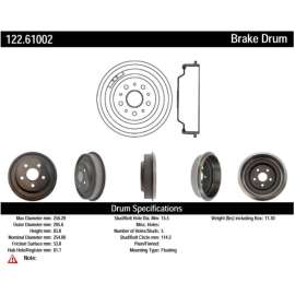 Centric 122.61002 - Premium Brake Drum