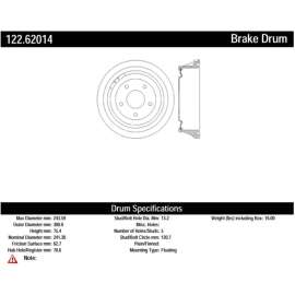 Centric 122.62014 - Premium Brake Drum