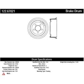 Centric 122.67021 - Premium Brake Drum