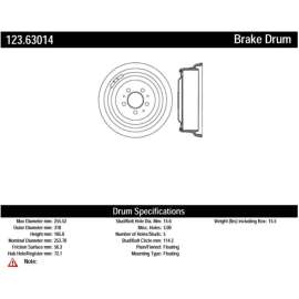 C-Tek 123.63014 - Standard Brake Drum