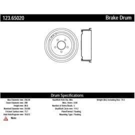 C-Tek 123.65017 - Standard Brake Drum