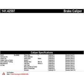 Centric 141.42597 - Semi-Loaded Brake Caliper