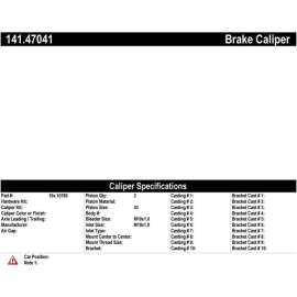 Centric 141.47041 - Semi-Loaded Brake Caliper