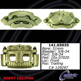 Centric 141.65035 - Semi-Loaded Brake Caliper with New Phenolic Pistons