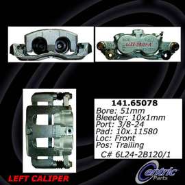 Centric 141.65077 - Semi-Loaded Brake Caliper with New Phenolic Pistons