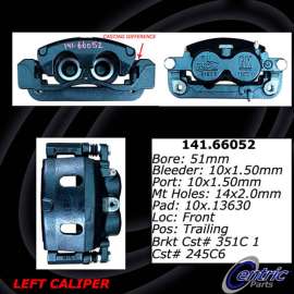 Centric 141.66052 - Semi-Loaded Brake Caliper with New Phenolic Pistons