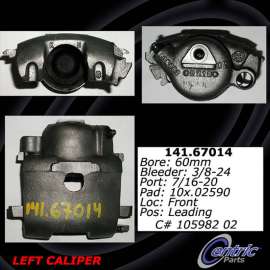 Centric 141.67014 - Semi-Loaded Brake Caliper with New Phenolic Pistons