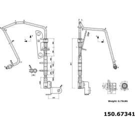 Centric Brake Hose, Centric Parts 150.67341