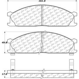 Centric Premium Semi-Metallic Brake Pads with Shims and Hardware, Centric Parts 300.03330