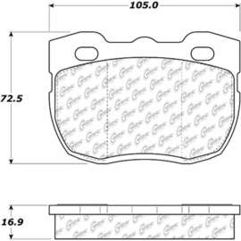 Centric Premium Semi-Metallic Brake Pads with Shims and Hardware, Centric Parts 300.05201
