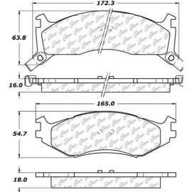 Centric Premium Semi-Metallic Brake Pads with Shims and Hardware, Centric Parts 300.05240