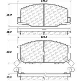 Centric Premium Semi-Metallic Brake Pads with Shims and Hardware, Centric Parts 300.05270
