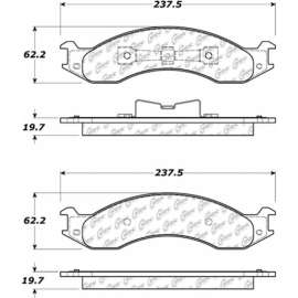 Centric Premium Semi-Metallic Brake Pads with Shims and Hardware, Centric Parts 300.05570