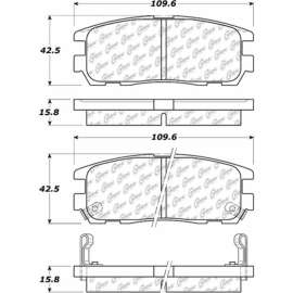 Centric Premium Semi-Metallic Brake Pads with Shims and Hardware, Centric Parts 300.05800