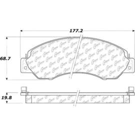 Centric Premium Semi-Metallic Brake Pads with Shims and Hardware, Centric Parts 300.07010