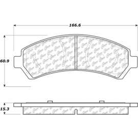 Centric Premium Semi-Metallic Brake Pads with Shims and Hardware, Centric Parts 300.07260