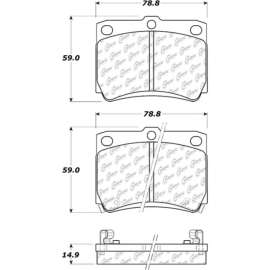 Centric Premium Semi-Metallic Brake Pads with Shims and Hardware, Centric Parts 300.07330
