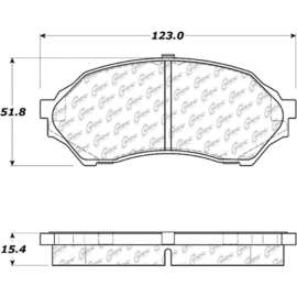 Centric Premium Semi-Metallic Brake Pads with Shims and Hardware, Centric Parts 300.07980