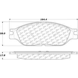 Centric Premium Semi-Metallic Brake Pads with Shims and Hardware, Centric Parts 300.08030