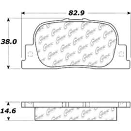 Centric Premium Semi-Metallic Brake Pads with Shims and Hardware, Centric Parts 300.08350