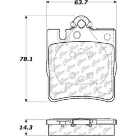 Centric Premium Semi-Metallic Brake Pads with Shims and Hardware, Centric Parts 300.08760